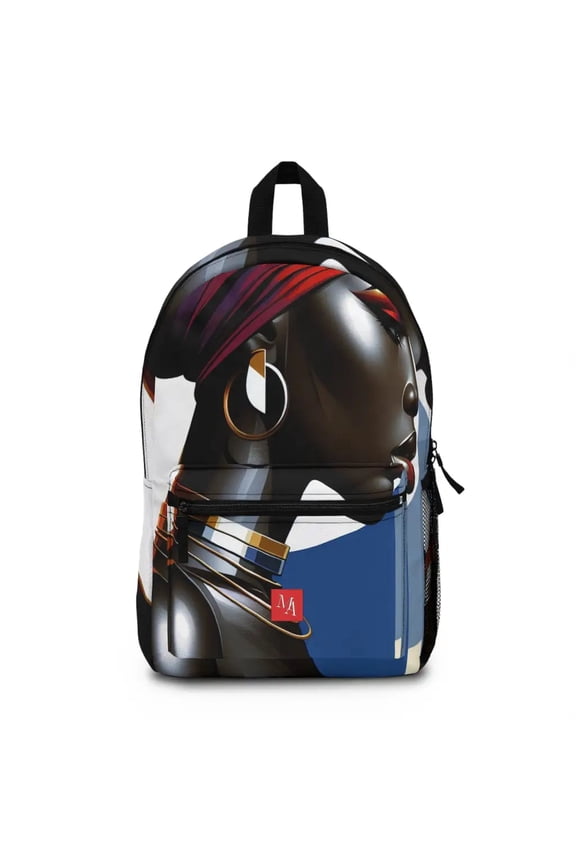 Graceful Portrait in Abstract Colors- Backpack