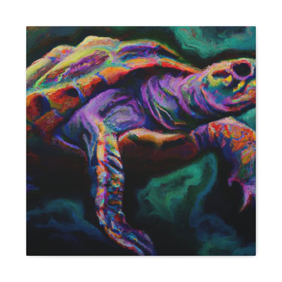 "Graceful Red-Eared Turtle" - Canvas