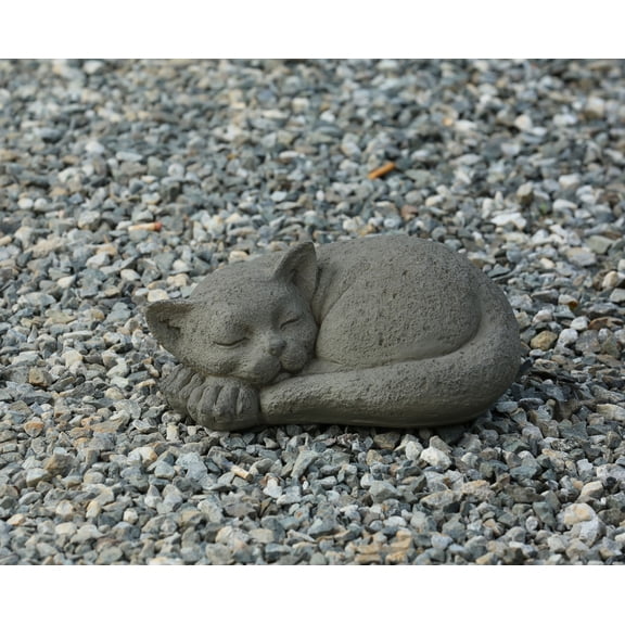 Hi-Line Gift Ltd 77131-A Graceful Slumber Curled Sleeping Cat Memorial Statue