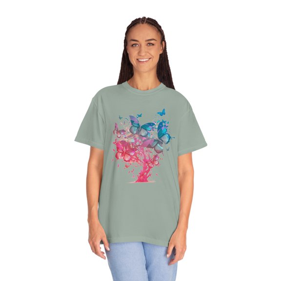 Graceful Wings: Watercolor Butterflies Comfort Colors 1717 Tee T-Sjort