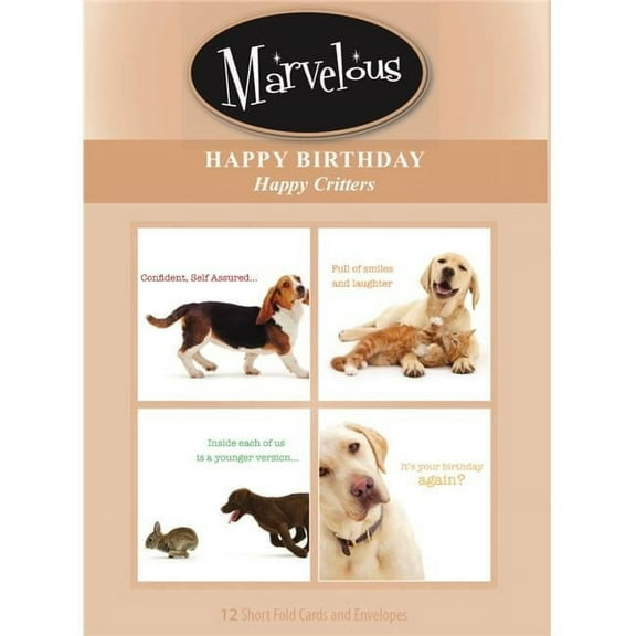 Gracefully Yours Birthday Greeting Cards "Happy Critters"