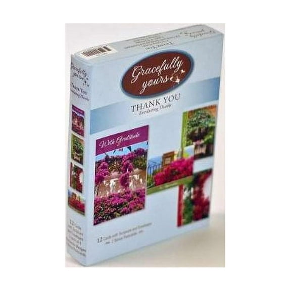 Gracefully Yours Everlasting Thanks - Thank You Greeting Cards featuring Heather Tocquigny, 12, 4 designs/3 each with Scripture Message