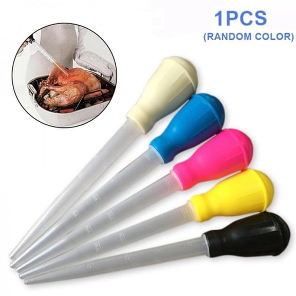 Gracefulvara 1X Turkey Baster Clear Tube Syringe Oil Suck Pump Pipe BBQ Chicken Tool US