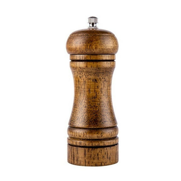 Gracefulvara 5 Inch Retro Color Manual Grinder 5 Inch 8 Inch 10 Inch Pepper Grinder Oak Pepper Freshly Ground Pepper Seasoning Grinding Bottle