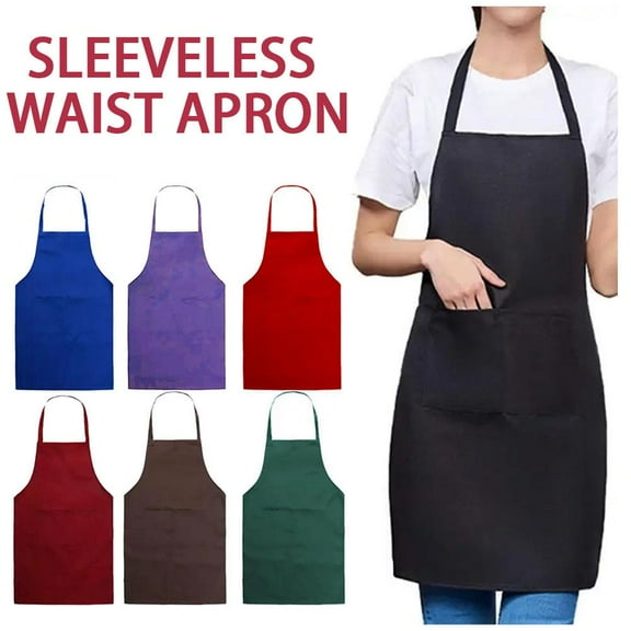 Gracefulvara Adjustable Cooking Apron Waterproof Dustproof Chef Dirtresistant S9