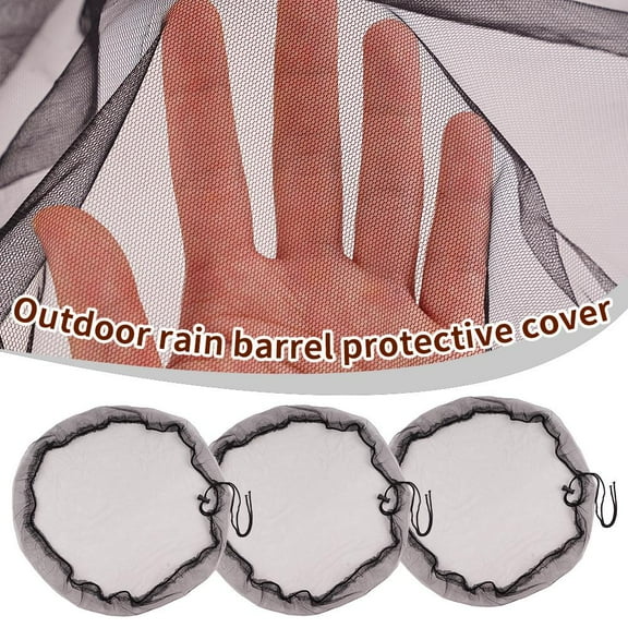 Gracefulvara Adjustable Rain BarrelMesh Cover Water Butt Net Outdoor Rain Barrel Cover UUK
