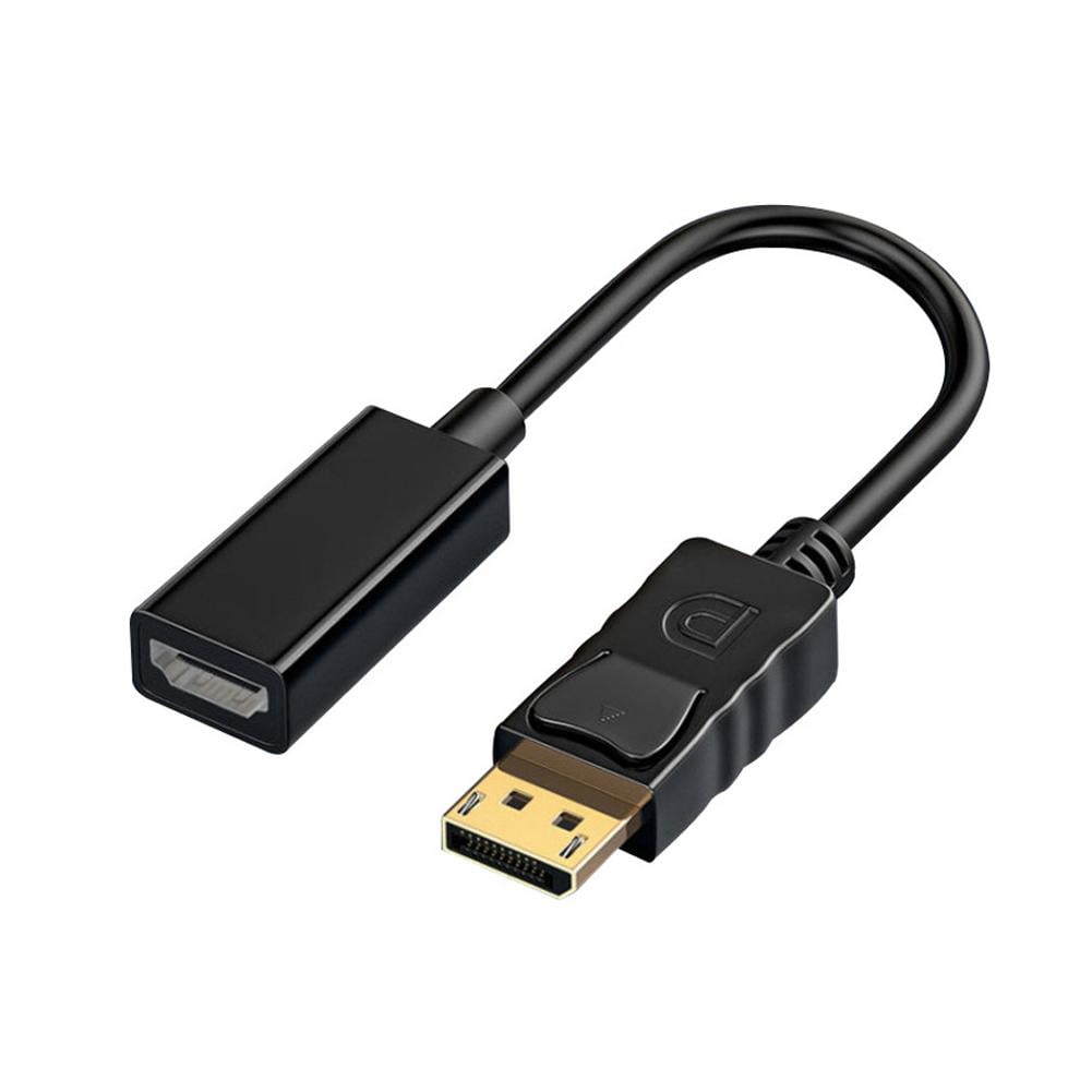 Gracefulvara Black 1080pdp to hdmi adapter HD converter desktop laptop graphics card external TV projector DP line