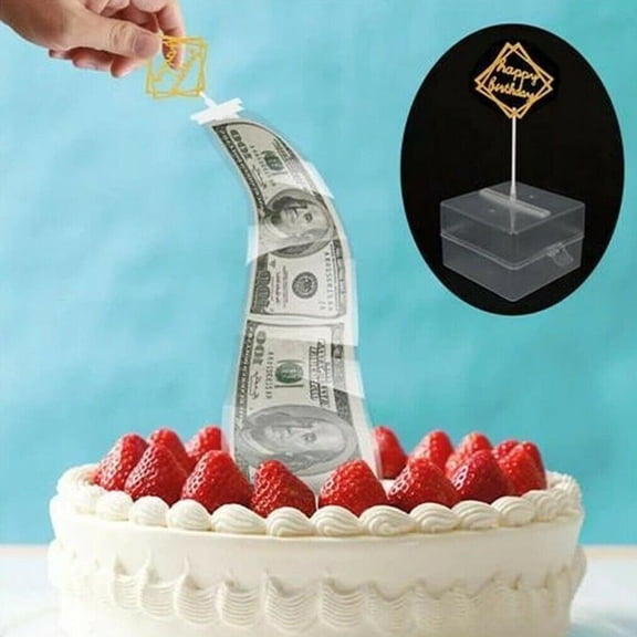 Gracefulvara Cake ATM Happy Birthday Money Dispenser Box Cake Pull Kit Out New Sale Set Good