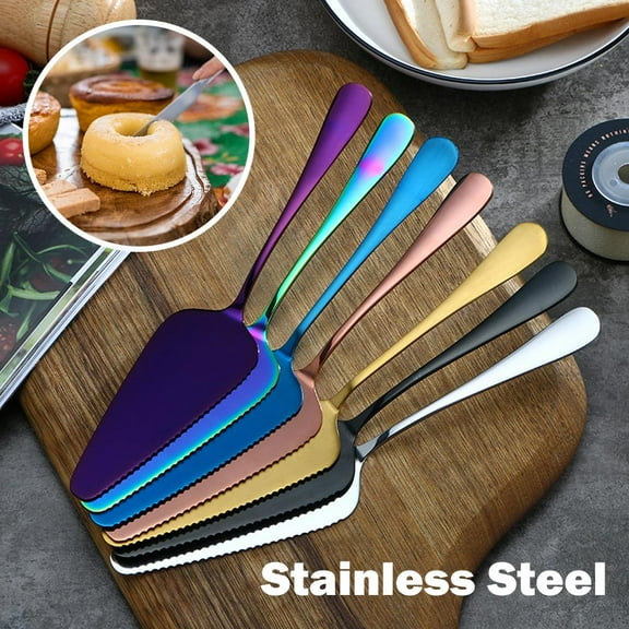 Gracefulvara Cake Server Pie Pizza Spatula Shovel Cutter Stainless Dessert Steel 6T3E B4I1