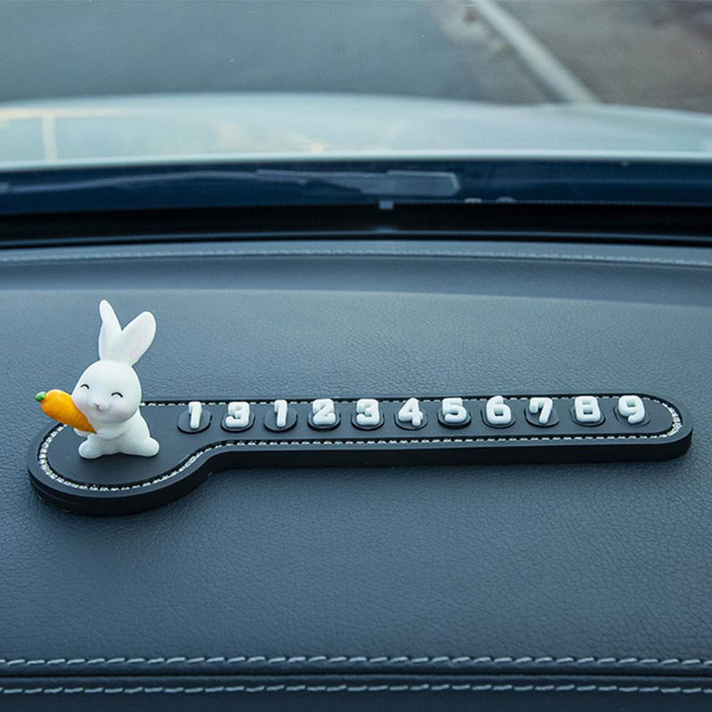 Gracefulvara Carrot bunny + parking sign car temporary parking number