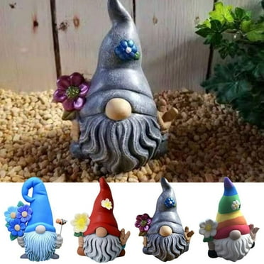 Gracefulvara Color Dwarf Garden Gnome Set Decorative Figurine For Outdoor Decoration