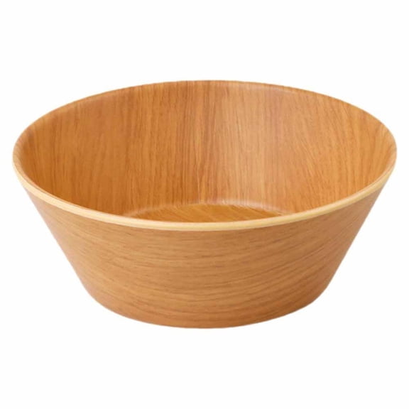 Gracefulvara Japanese Wood Grain Plate Rice Bowl Fruit Salad Bowl Kitchen Cooking