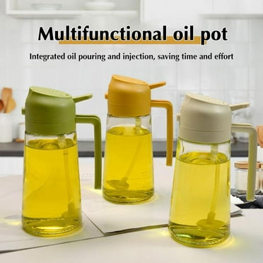 Gracefulvara Oil Spray Bottle Kitchen Cooking Olive Oil Dispenser Camp BBQ Baking Refila