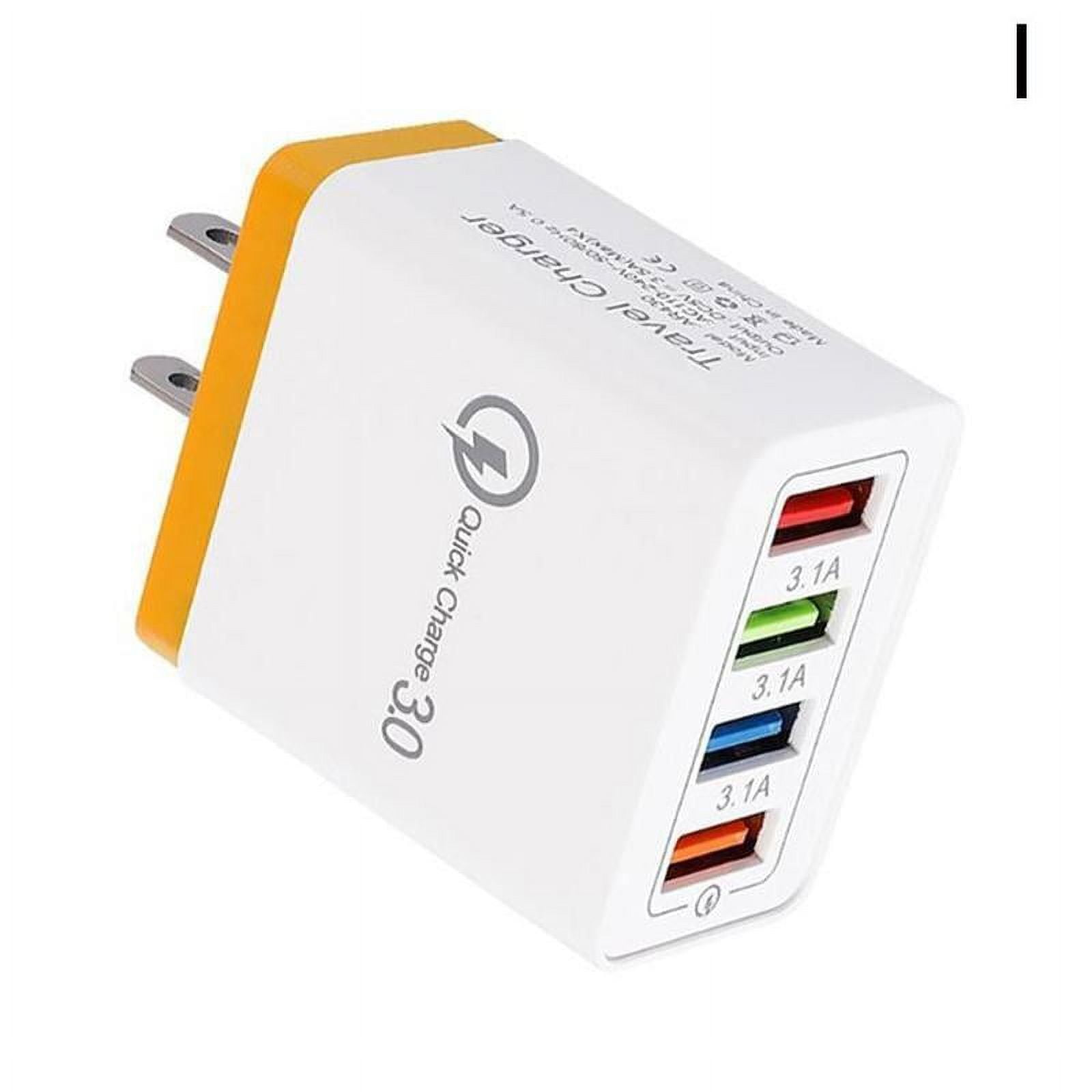 Gracefulvara Orange US PLUG4USB color charger 3A mobile phone tablet ...