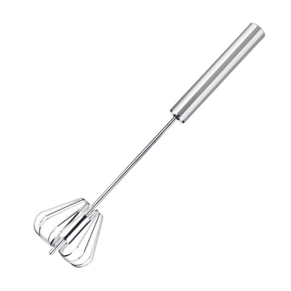 Gracefulvara Semi-Automatic Large 12-Inch Stainless Steel Semi-Automatic Egg Beater Egg Mixer Manual Press Rotating Egg Beater Kitchen Baking Gadgets