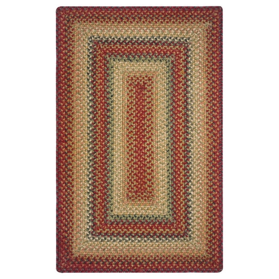 Graceland Red, Beige & Green 4 x 6' Suitable for Kitchen, Living Room, Bedroom, Vintage Area Rug, Colorful Jute braided Rug For Entryway.