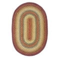 thumbnail image 1 of Graceland Red, Beige & Green 5 x 8' Oval Braided Rugs, Suitable for Kitchen, Living Room, Bedroom, Vintage Area Rug, Colorful Rug For Entryway, Country & Primitive Reversible Jute Braided Rug, 1 of 5