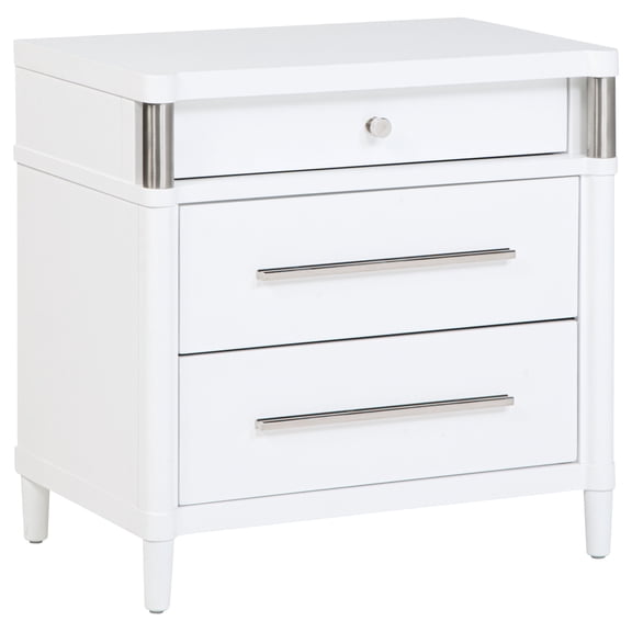 Coaster Gracemont 3-drawer Wood Bedroom Nightstand Bedside Table in White