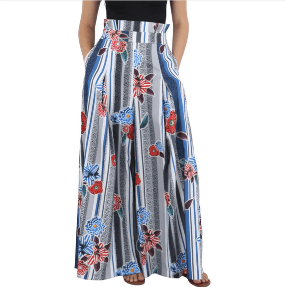 Gracia Wide Leg Pleated High-Waisted Pants Medium