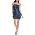 thumbnail image 1 of Gracia Womens Criss-Cross Denim Mini Dress, 1 of 3