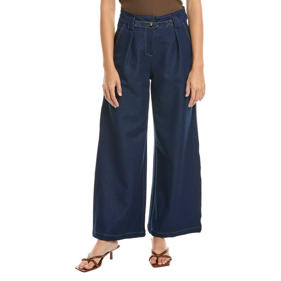 Gracia womens Baggy Denim Pant, s, Blue