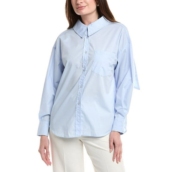 Gracia womens  Big Bow Back Pearl Strand Top, m, Blue