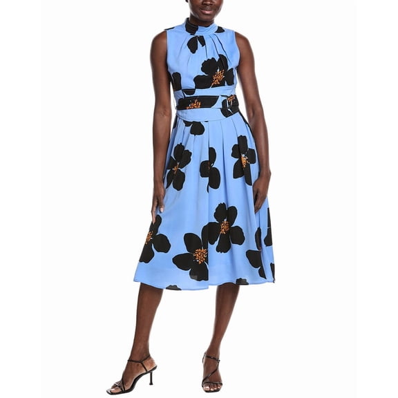 Gracia womens  Big Flower Print Mini Dress, m, Blue