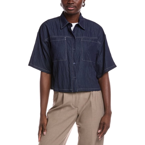 Gracia womens  Boxy Top, m, Blue