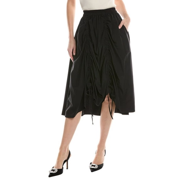 Gracia womens  Drawstring Gathered Skirt, m, Black