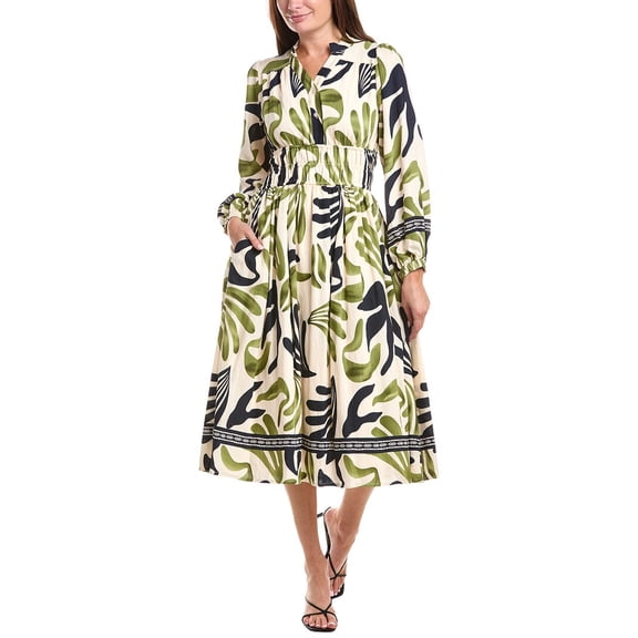 Gracia womens  Elastic Waist Printed Dress, s