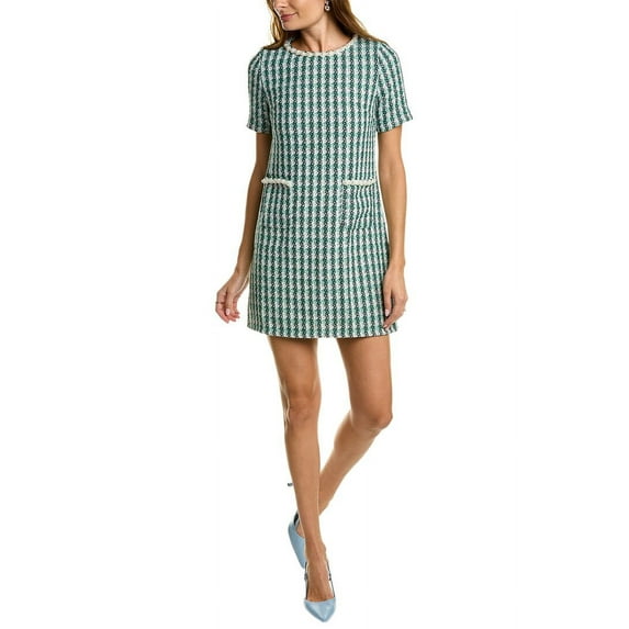 Gracia womens Embellished Tweed Midi Dress, s, Green