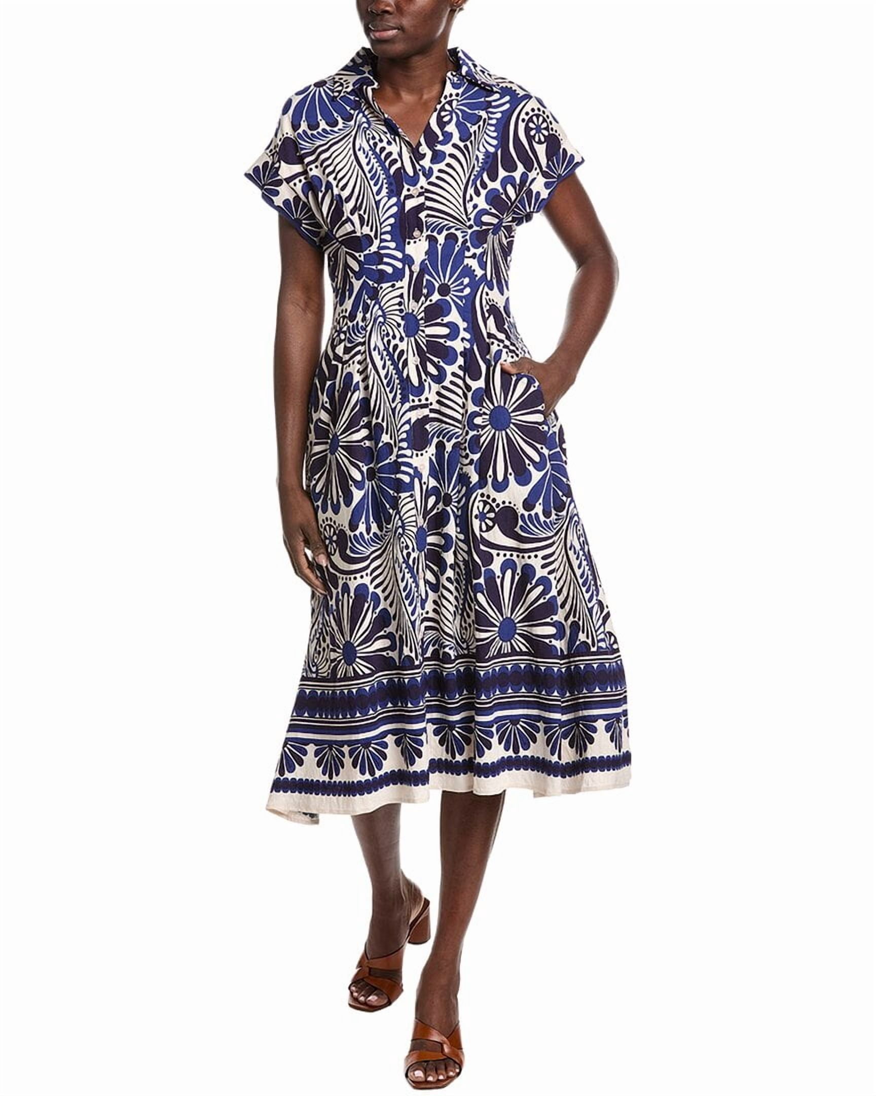 Gracia Floral Print Collared Midi Dress Women’s