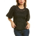 thumbnail image 1 of Gracia womens  Flower Embroidered Top, s, Black, 1 of 3
