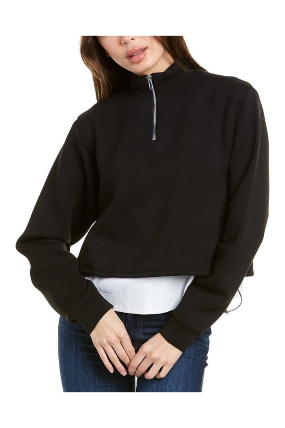 womens  Layered Top, S, Black