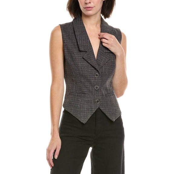 Gracia womens  Open Vest, l, Gray