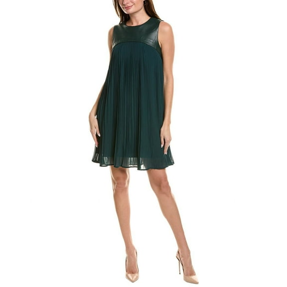 Gracia womens  Pleated Shift Dress, s, Green