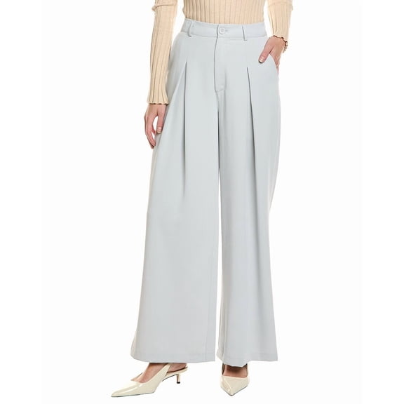 Gracia womens  Pleated Wide Leg Pant, m, Grey