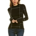 thumbnail image 1 of Gracia womens  Square Embroidery Fitted Top, s, Black, 1 of 3