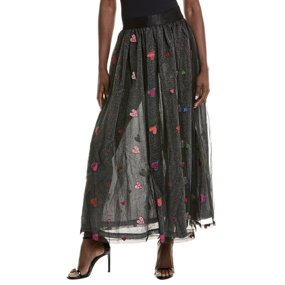 Gracia womens  Tutu Tulle Heart A-Line Skirt, m, Black