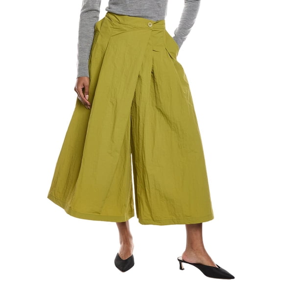 Gracia womens Wide Leg Culotte Pant, l, Olive