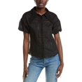 thumbnail image 1 of Gracia womens  Wing Collar Eyelet Blouse, m, Black, 1 of 3