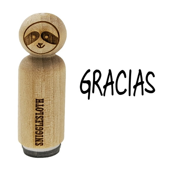 Gracias Thank You Spanish Fun Text Rubber Stamp for Scrapbooking Crafting Stamping - Mini 1/2 Inch