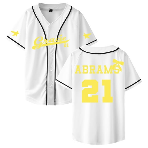Gracie Abrams 21 Jersey Baseball Jacket Shirts Short Sleeve Button-up Tee Men Women Streetwear Tops