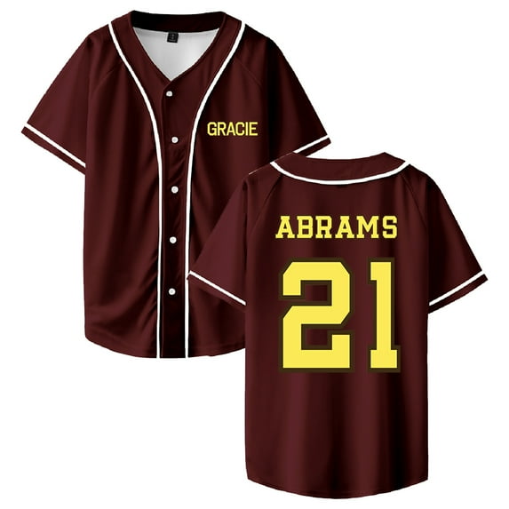 Gracie Abrams 21 Logo Jersey Baseball Jacket Shirts Short Sleeve Tee Men Women Streetwear Tops