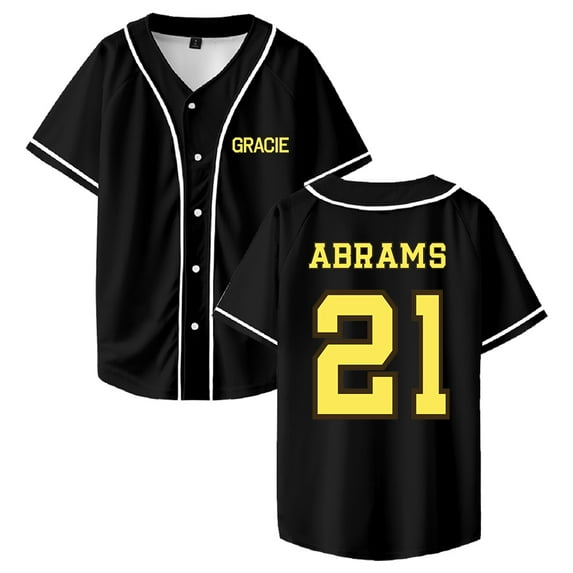 Gracie Abrams 21 Logo Jersey Baseball Jacket Shirts Short Sleeve Tee Men Women Streetwear Tops