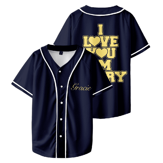 Gracie Abrams I Love You I'm Sorry Merch Baseball Jersey Shirt V-Neck Women Men Short Sleeve Streetwear Clothes
