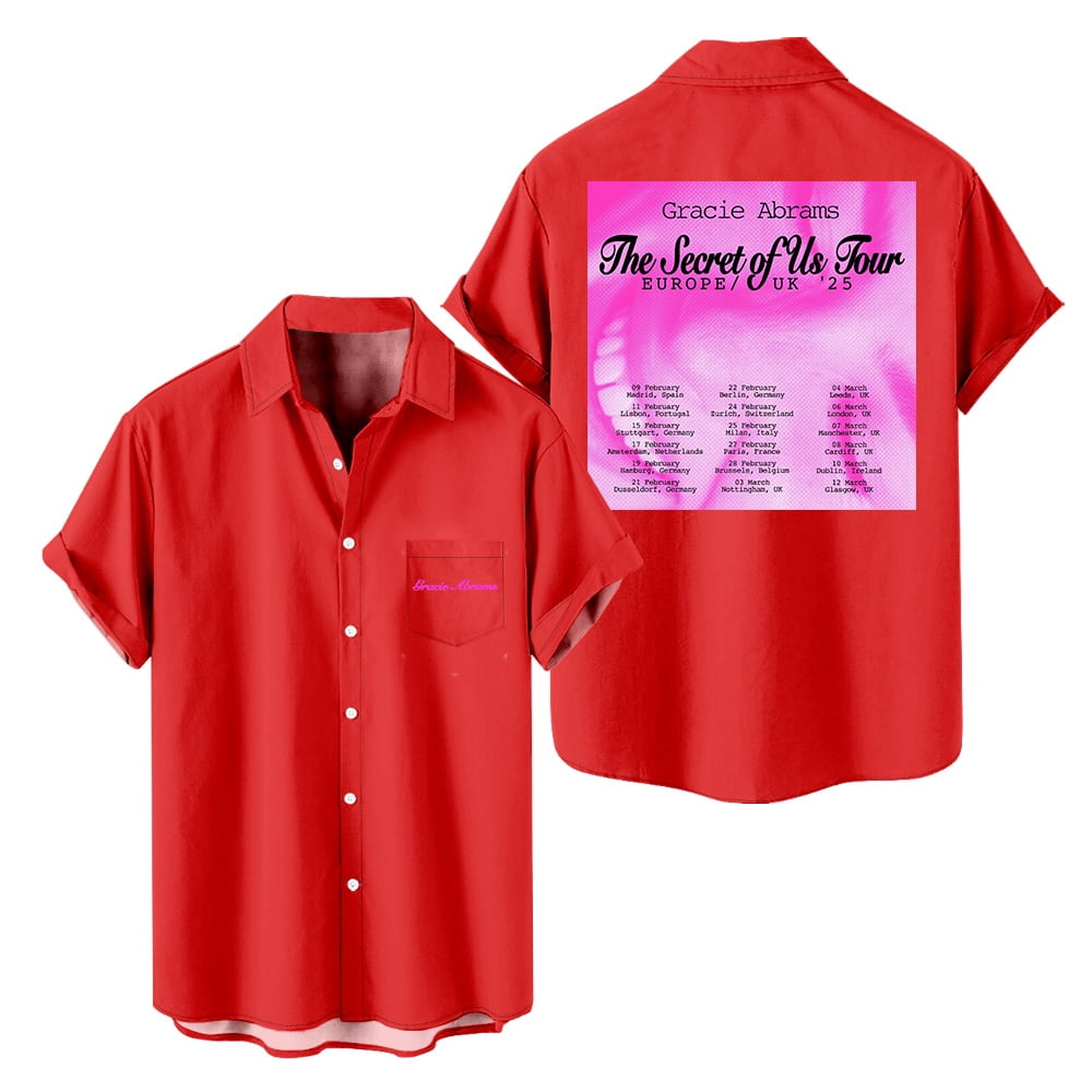Gracie Abrams The Secret of US World Tour 2025 Shirt Short Sleeved Hip