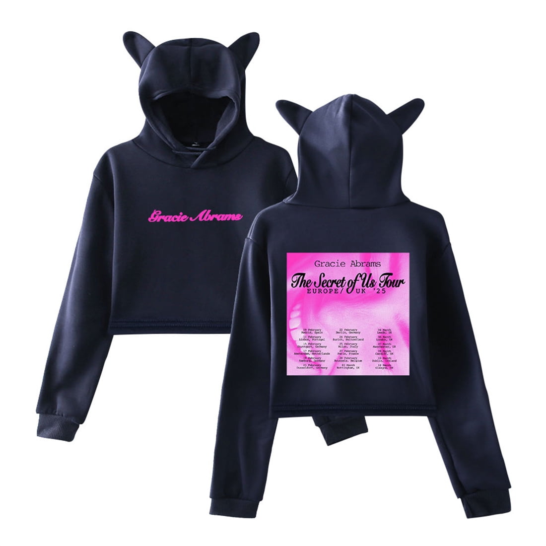 Gracie Abrams The Secret of US World Tour 2025 Short Hoodies Funny Cat