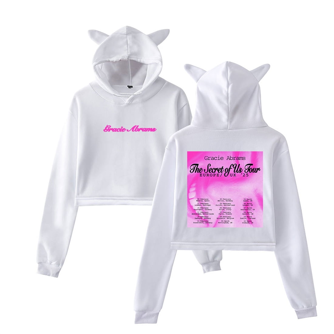 Gracie Abrams The Secret of US World Tour 2025 Short Hoodies Funny Cat