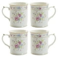 thumbnail image 1 of Gracie China 12-Ounce Porcelain Mug, Pink Vintage Floral, Set of 4, 1 of 2